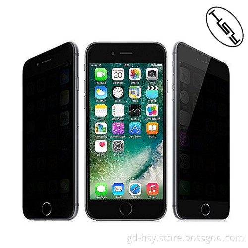 HUYSHE 0.33mm 9h anti-spy Privacy Tempered Glass Protector for iPhone 7